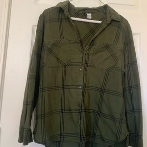 H&M olive green flannel